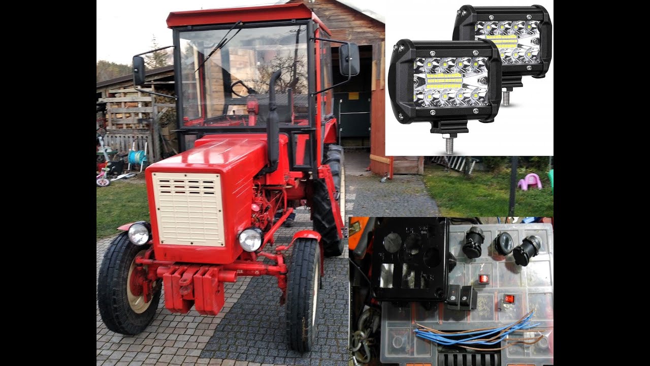#RPGarażowo. Dodatkowe oświetlenie do ciągnika. T-25. Plus gniazdo USB, Zapalniczka, Woltomierz