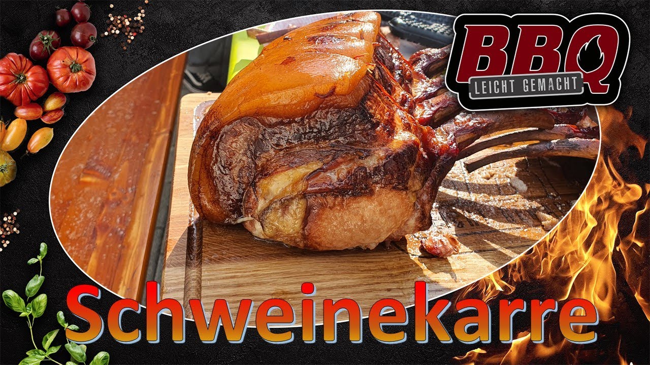 Gefülltes Dry Age Schweinekarree vom Smoker