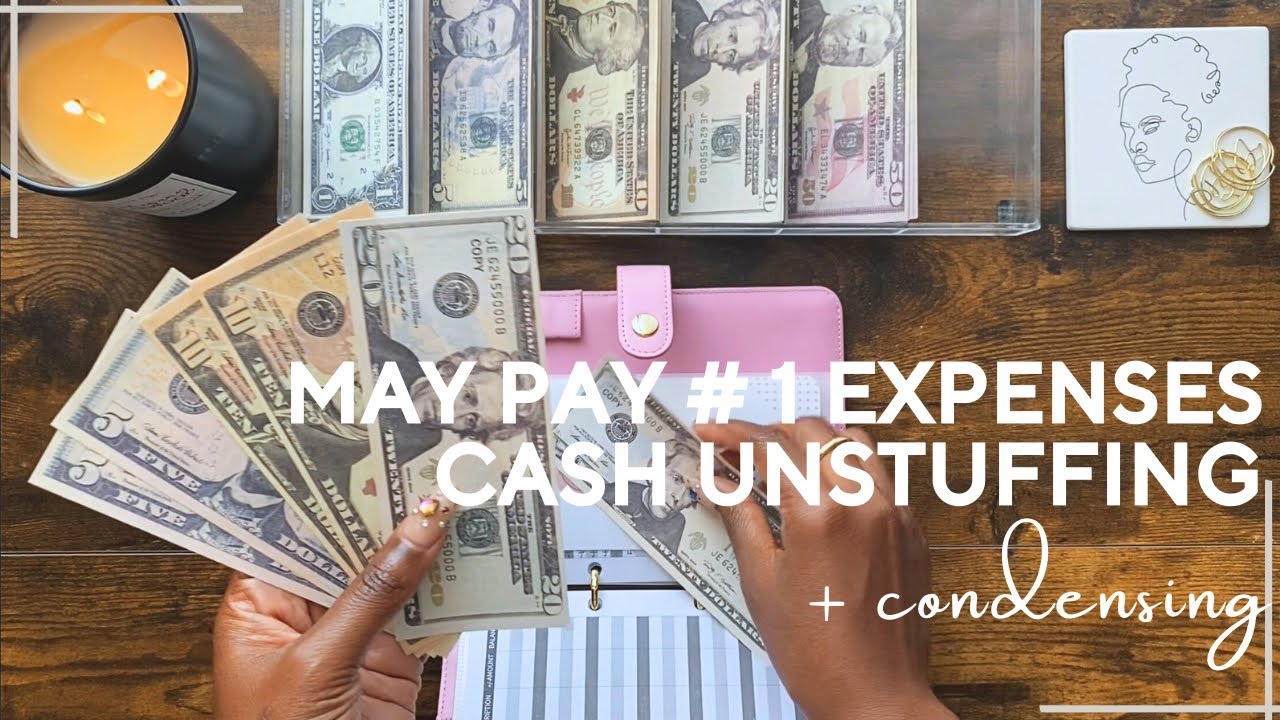 Cash Unstuffing & Condensing | May 2025 Paycheck #1 | Living At Home To Save Money