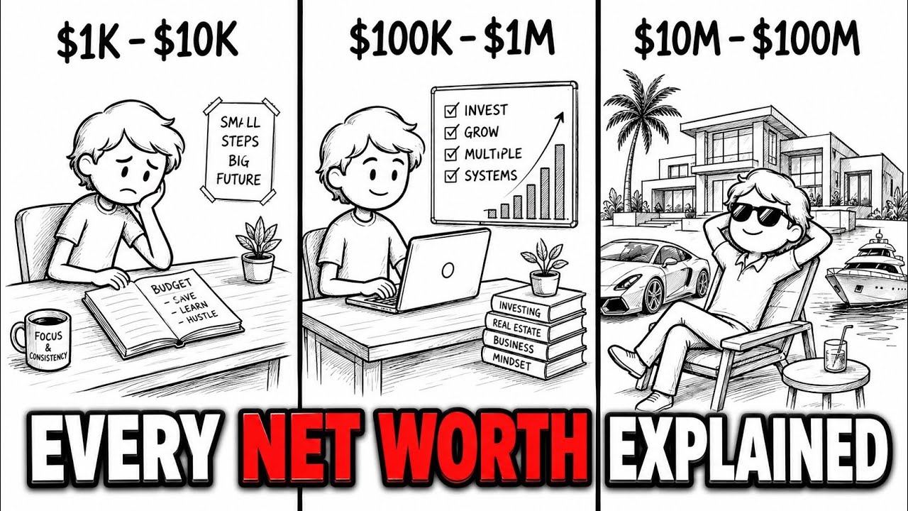 Every Net Worth Explained: $1K vs $10K vs $100K vs $1M vs $100M #usa 