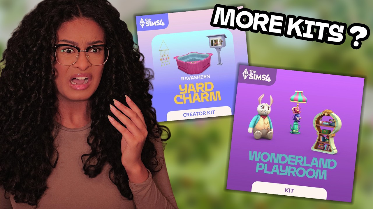 who ordered these KITS?! it's WAY too soon | The Sims 4 Wonderland Playroom & Yard Charm Kit Review