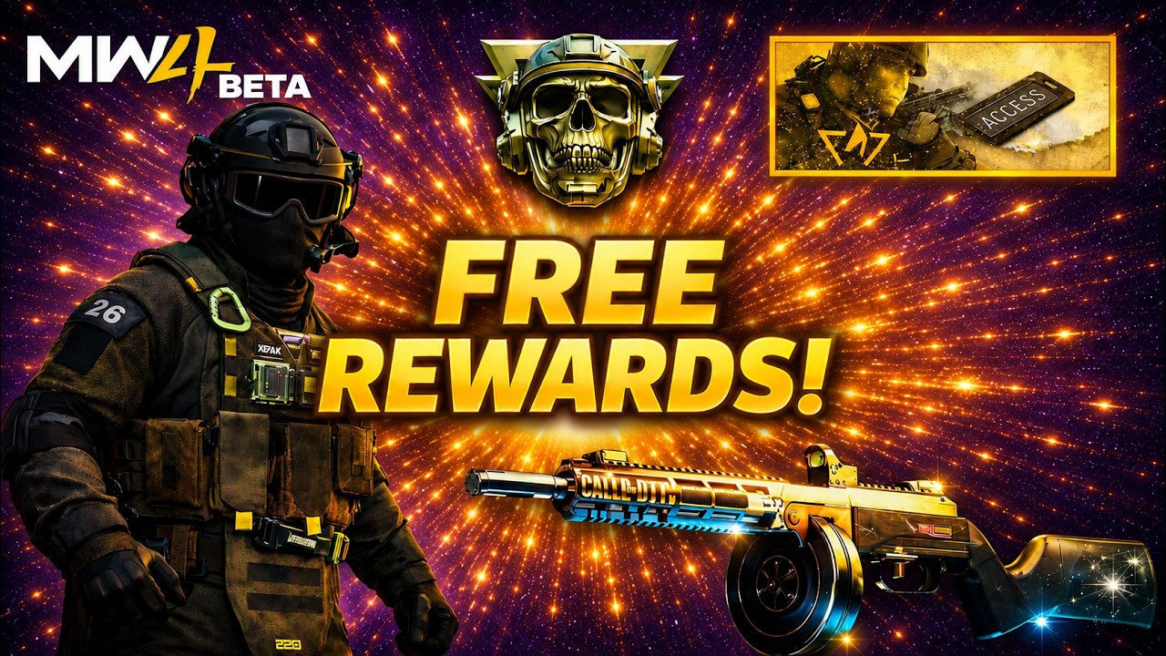 HOW TO GET FREE REWARDS ON MW4 BETA NOW!
