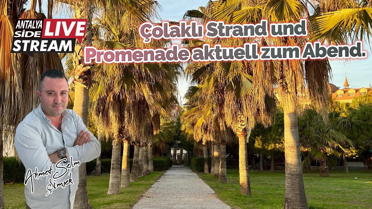 Çolaklı Strand und Promenade aktuell zum Abend.