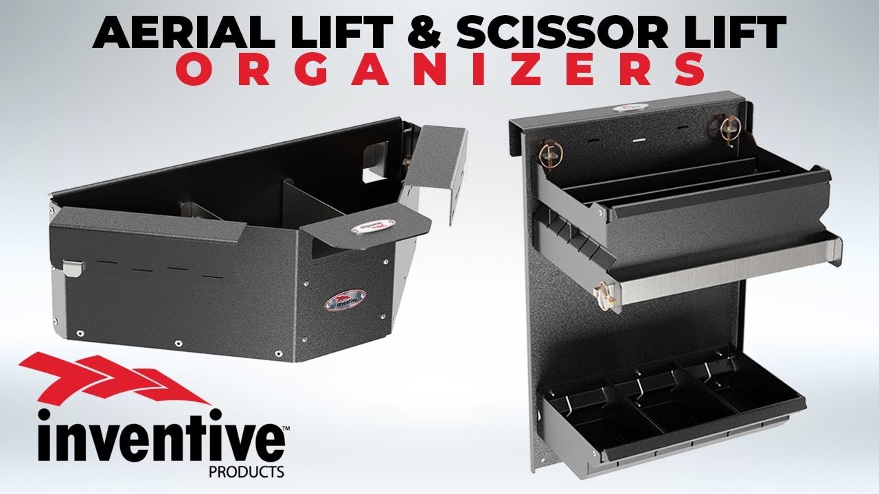 Aerial Lift and Scissor Lift Tool Organizers - Product Review by InventiveProductsInc.com