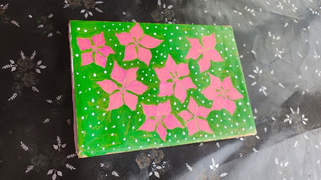 Nayantara Flower painting front page step by step 