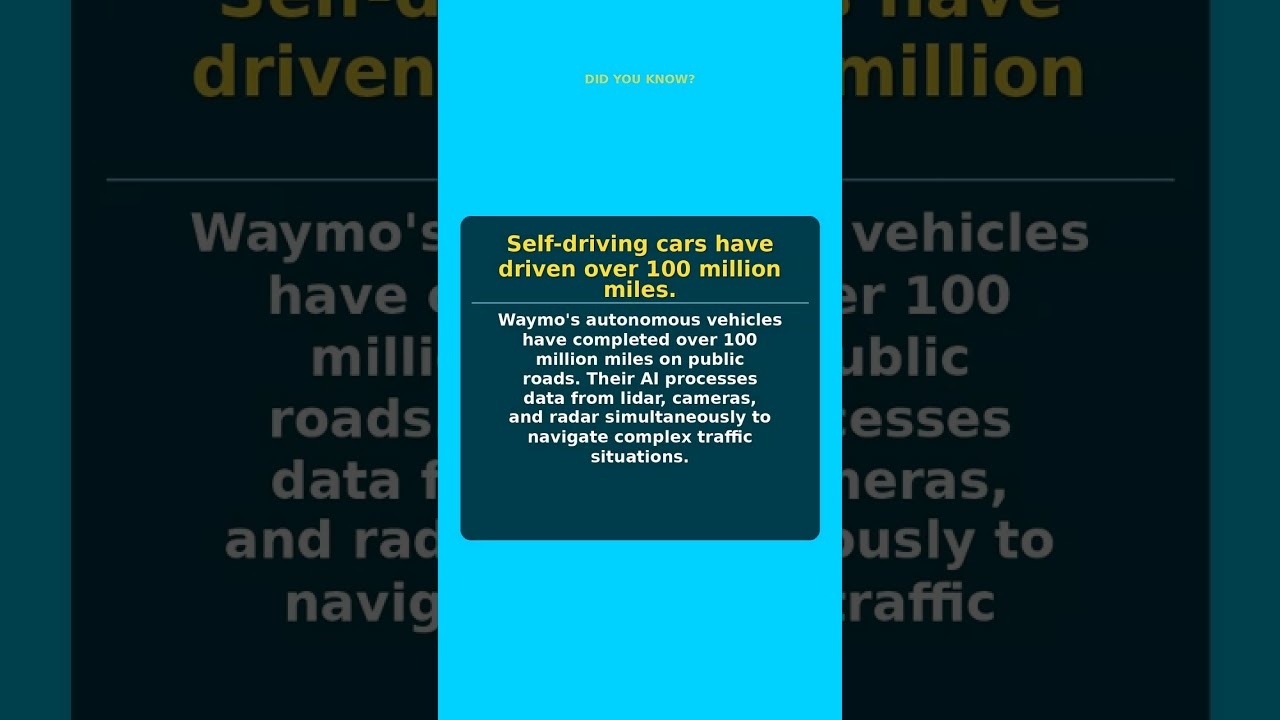 Self-driving cars have driven over 100 million miles.
