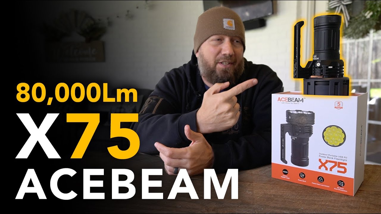 🔈 Ваш фонарик так же издаёт звук? Acebeam X75 — 80 000 люмен