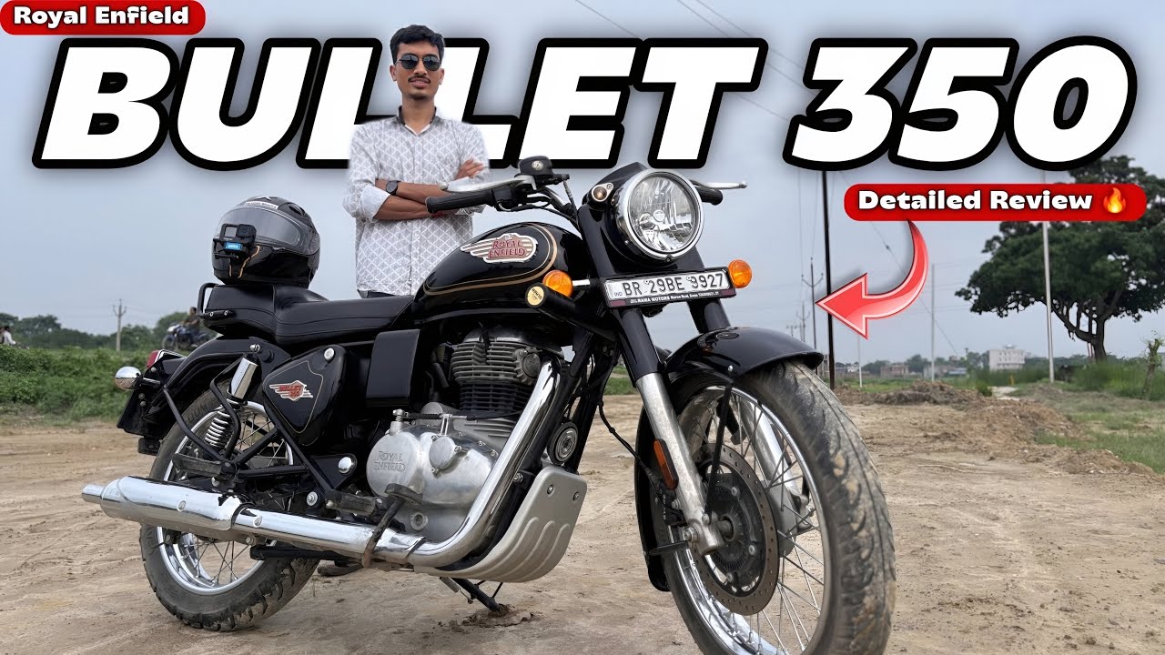 2025 Royal Enfield Bullet 350 Detailed Review | Bullet 350 Battalion Black Price Mileage Features 