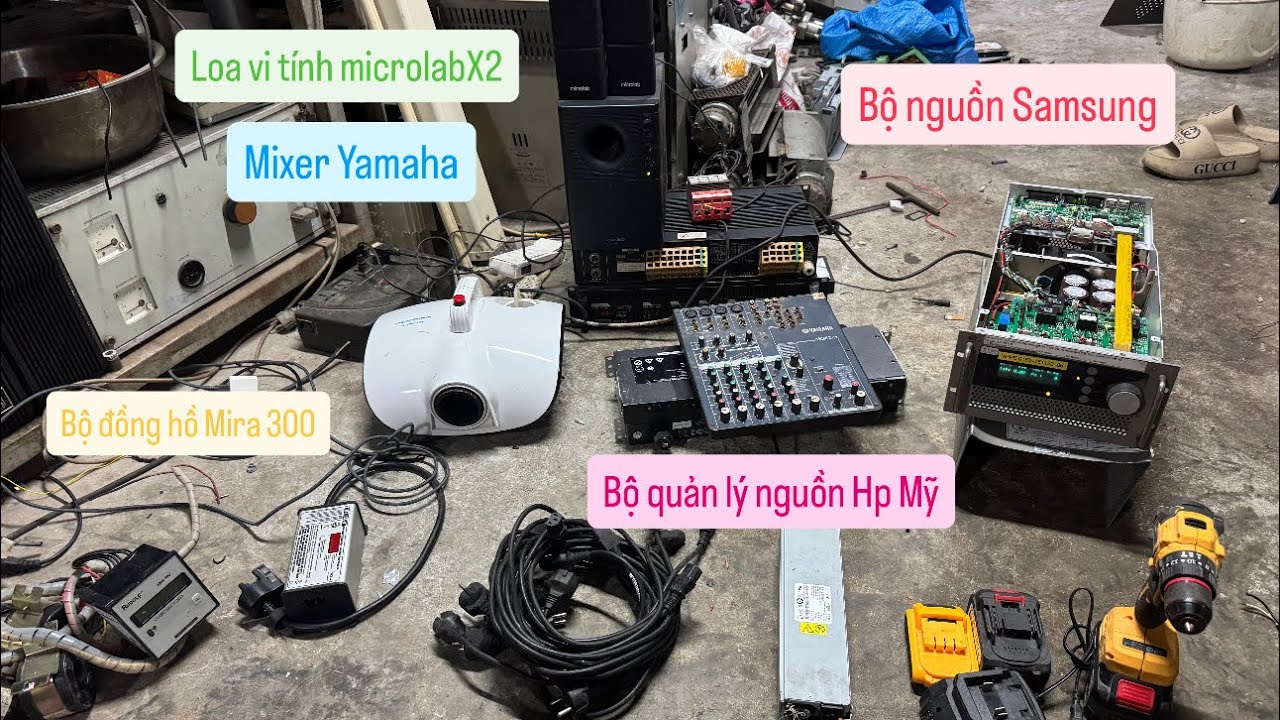 2/3: Bộ quản lý nguồn HP Mỹ, Loa vi tính microlab X2, Nguồn Samsung, Bộ đồng hồ Kw Mira 300