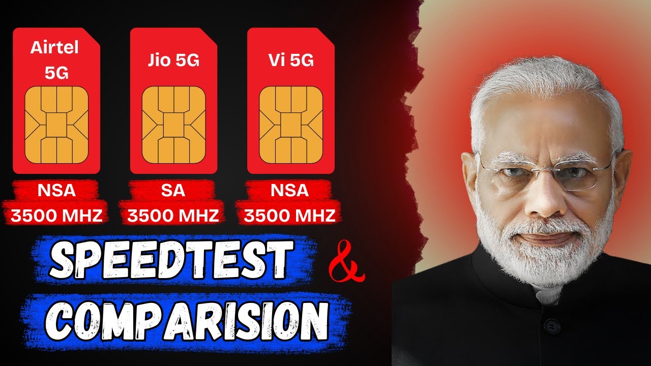 Airtel 5G vs Jio 5G vs Vi 5G Speedtest and Comparision #jio5g #airtel5g #vi5g