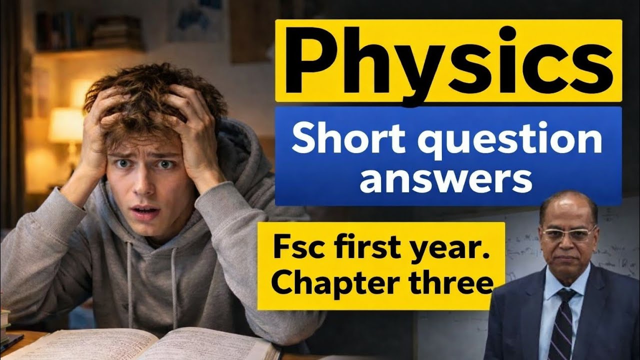 Physics Short Question Answers | Fsc Part One | Chapter 3
