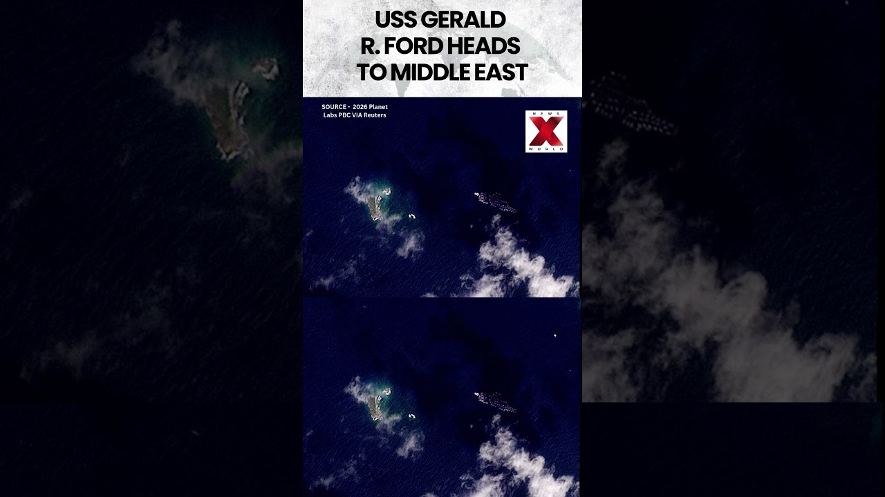 #usa | USS Gerald R. Ford Heads to Middle East Amid Tensions with Iran #iran #shorts