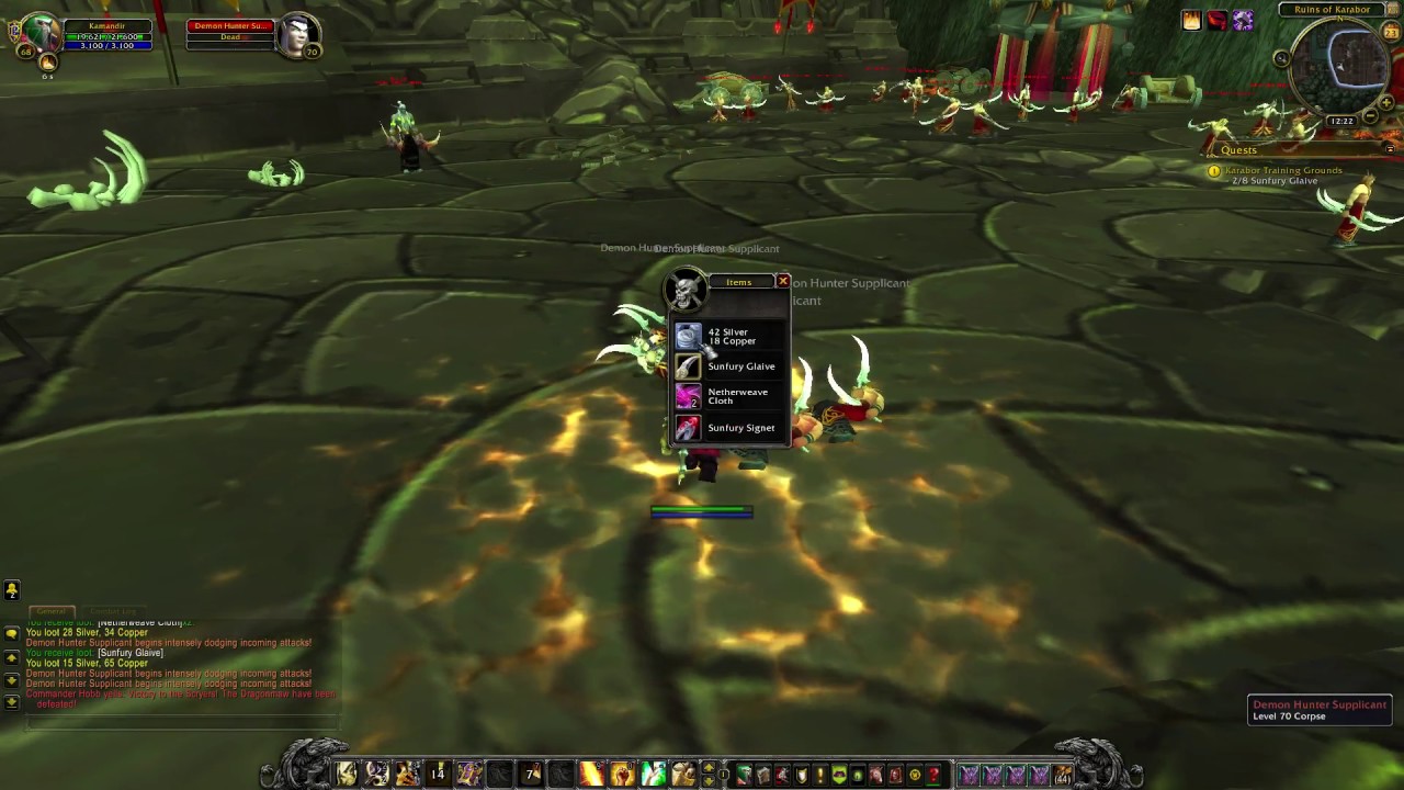 WoW quest #3684 Karabor Training Grounds