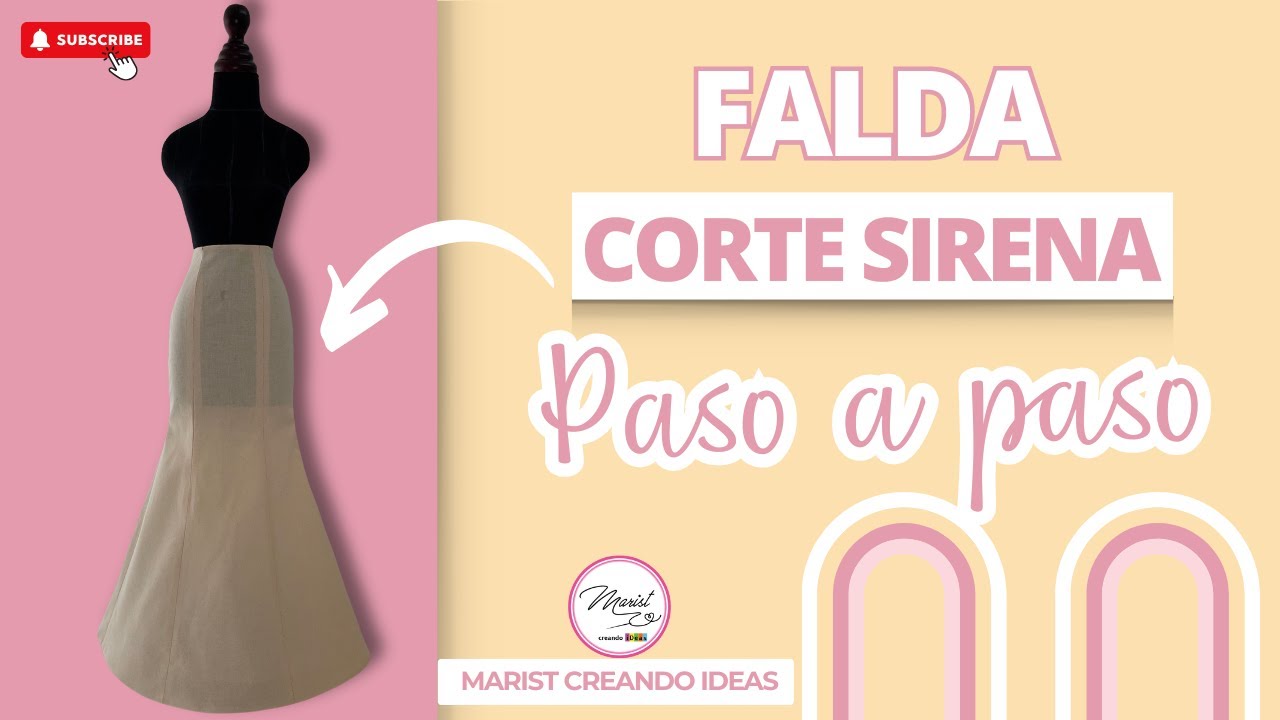 #158  Falda Corte Sirena/ Sigue estos pasos para que te quede perfecta