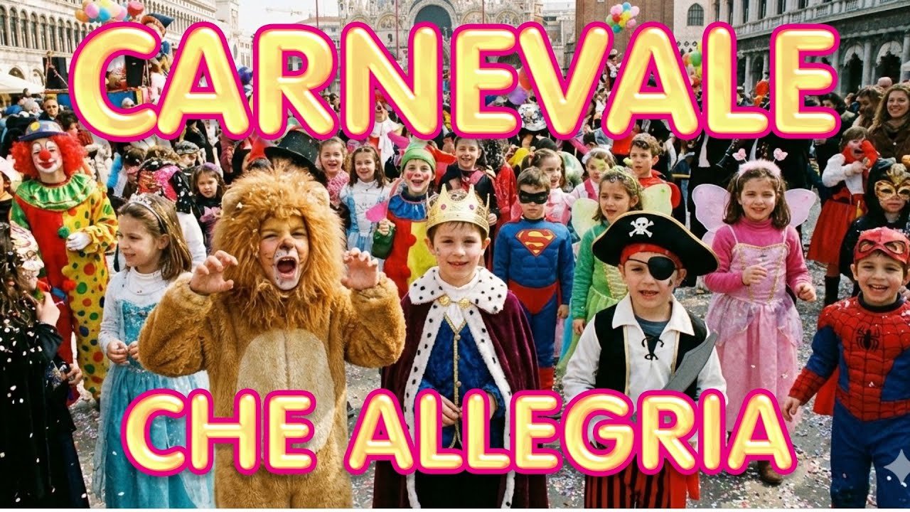 È Carnevale che Allegria 🎭 | Canzone di Carnevale per Bambini | Do Re Mi Bimbi
