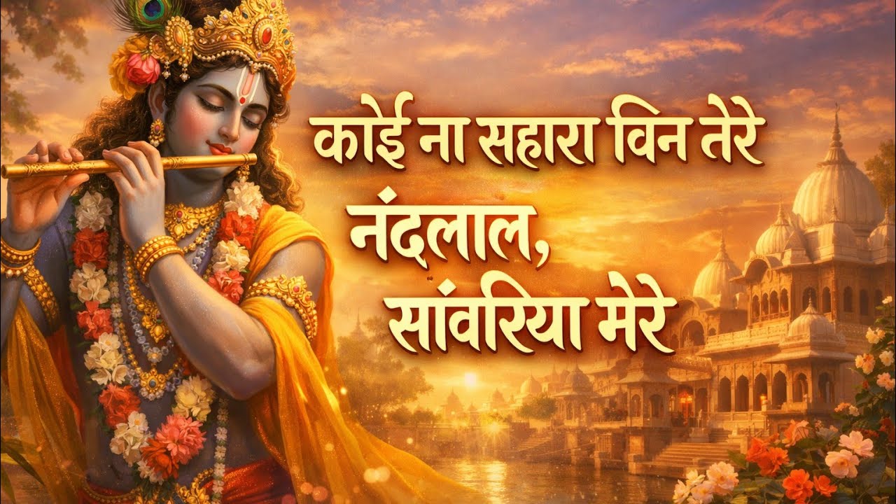 कोई ना सहारा विन तेरे नंदलाल, सांवरिया मेरे,💗🤗#video #song #Krishna bhajan