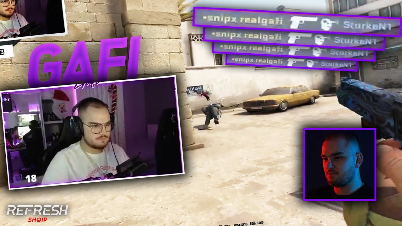 GAFI b&euml;n 3 One-Tap Headshot Kills, d&euml;shton per Clutch... | CSGO
