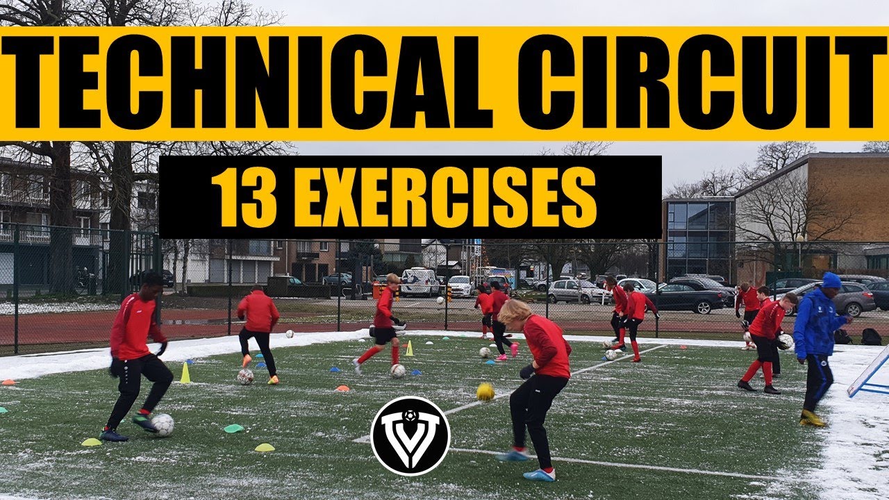 Technical Circuit | 13 Exercises | Footballl - Soccer Exercises | U11 - U12 - U13 - U14