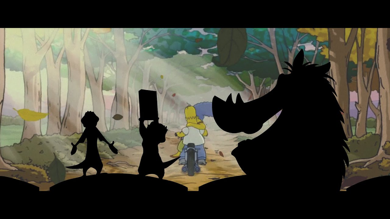Timon and Pumbaa Rewind The Simpsons Movie