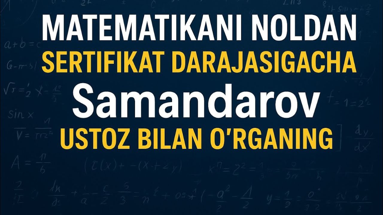 38- dars Algebraik kasrlarga umumiy maxraj berish 