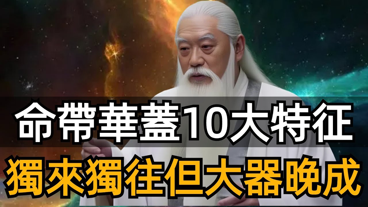 有一種人命帶「華蓋」，獨來獨往但大器晚成！，難免孤傲，卻自強不息。​華蓋命的10大特征！