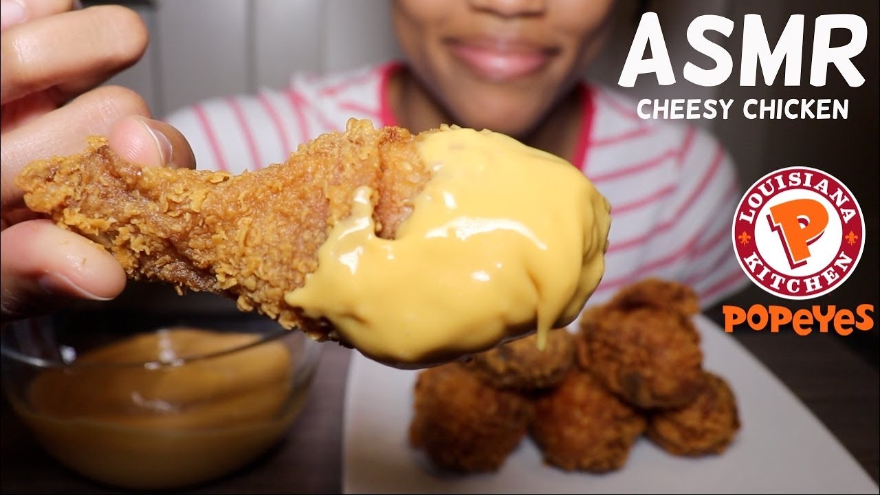ASMR CHEESY SPICY FRIED CHICKEN TAG *Popeyes* (Zach Choi ASMR) No Talking | Xanthe ASMR