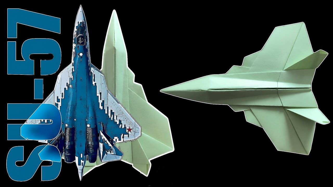 SUKHOI SU-57 Paper airplane.@AvionesDePapelPeluso