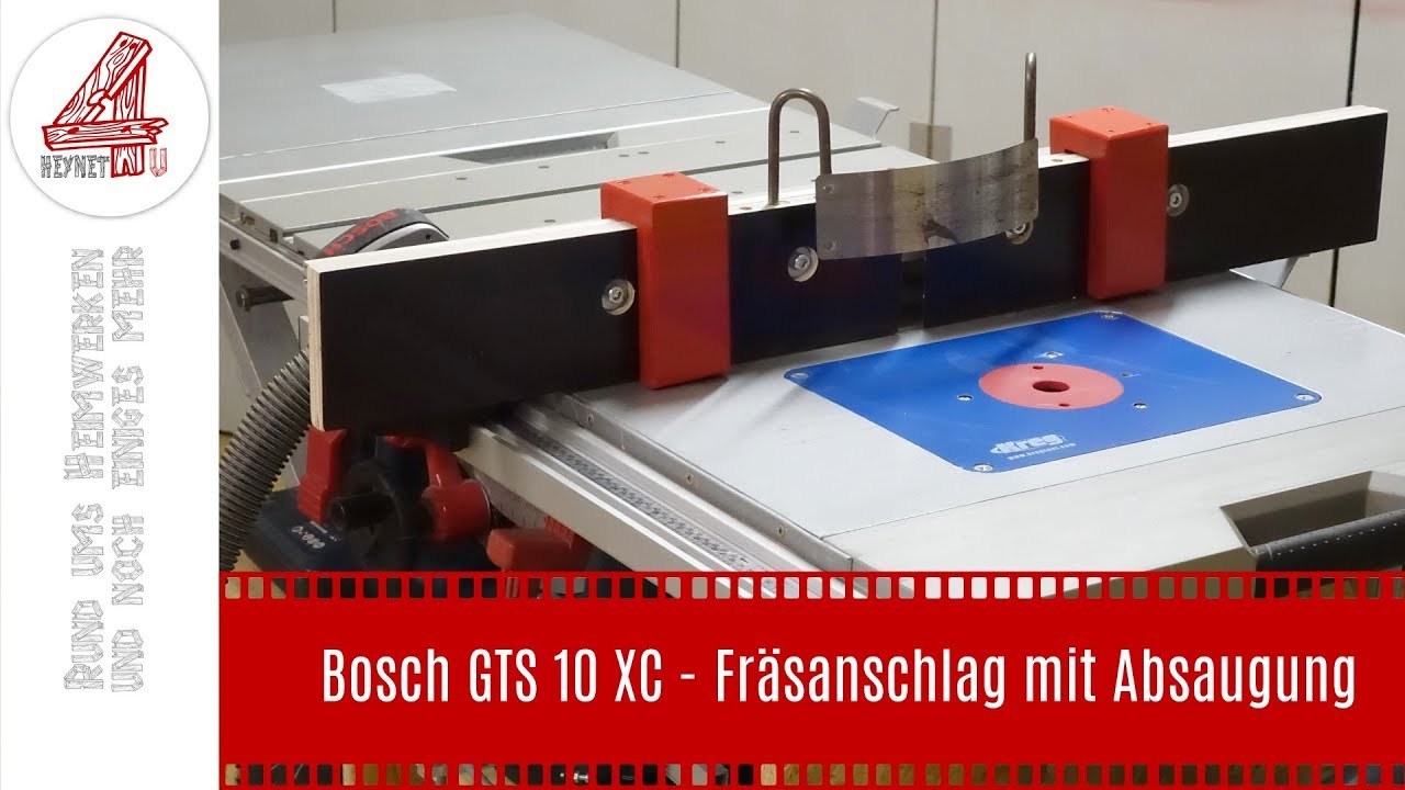Bosch GTS 10 XC - Fräsanschlag mit Absaugung