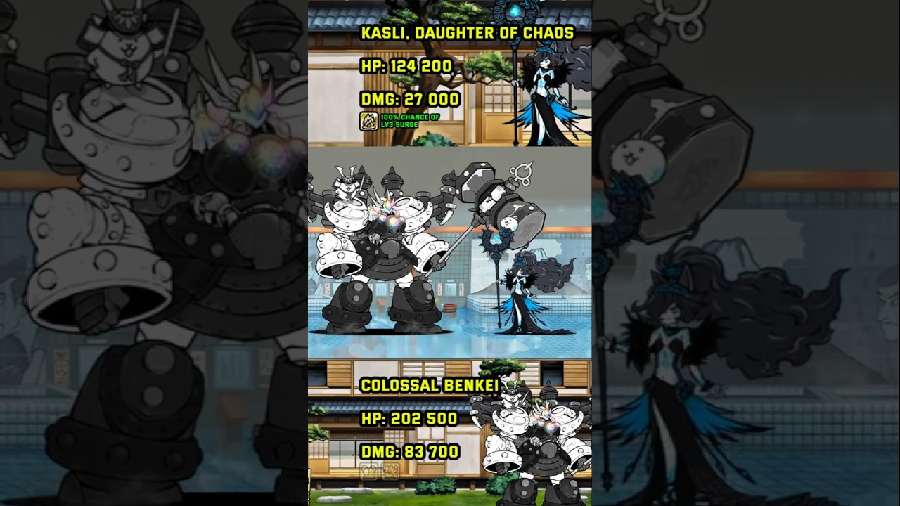 The Battle Cats : Dasli vs Colossal Benkei lv50 #shotrs #thebattlecats #bcu
