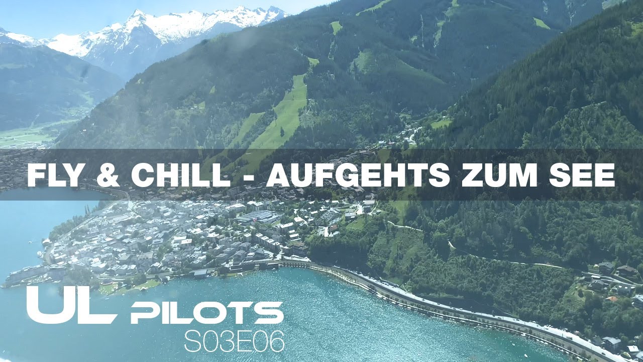 Mit dem Flugzeug zum See in den Bergen