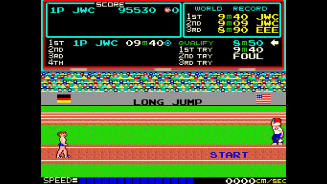 track and field  ARCADE 2.5 MILLION POINTS 2503610