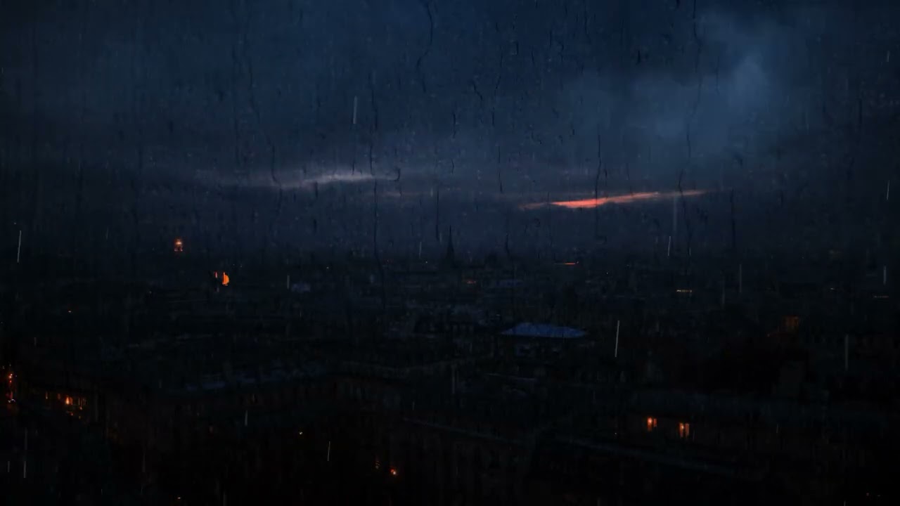 Relieve Stress & Fall Asleep Fast with City Rain 🌧️ Thunderstorm Sounds for Deep Sleep & Insomnia