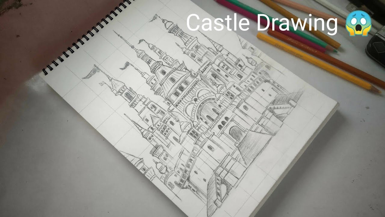 How to Draw a Beautiful Castle with Pencil