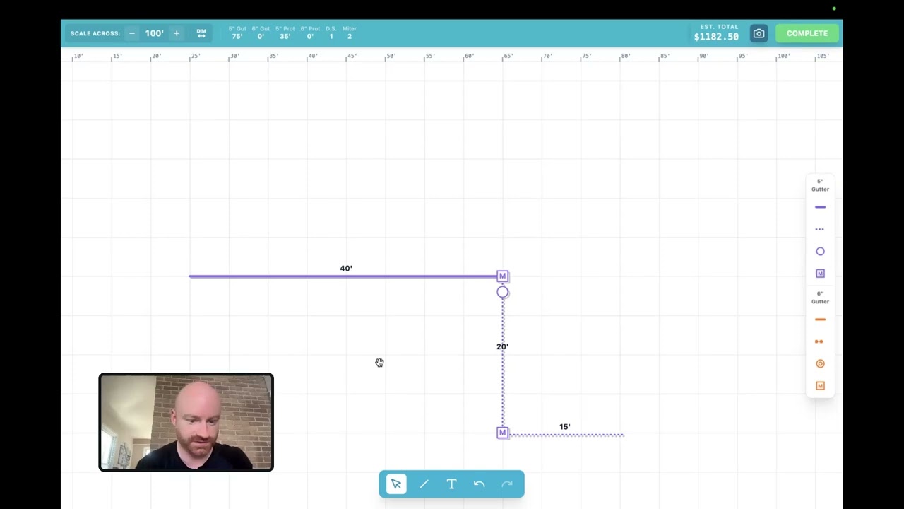 How to use the RGA Estimator app (V2) to create gutter maps and estimates.