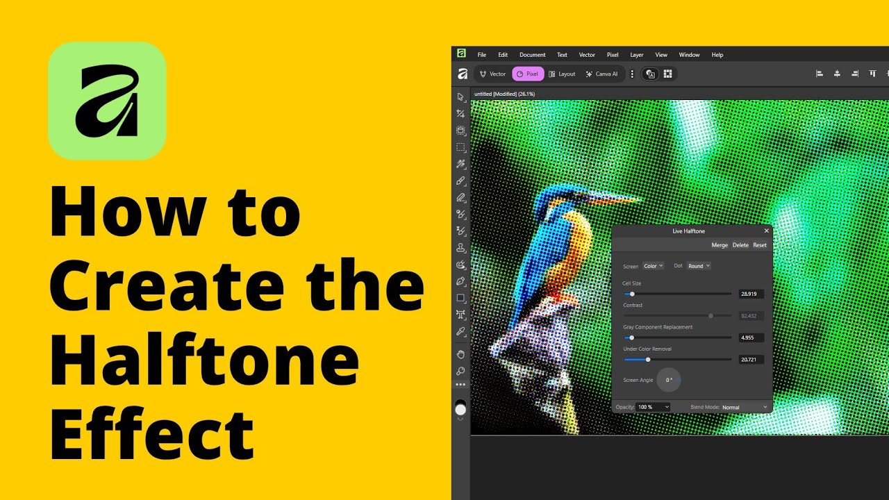 How to Create a Comic Style Image with Halftone Effect in Affinity