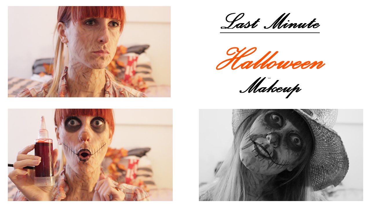 Last Minute Halloween Makeup - Scarecrow II #Zorror