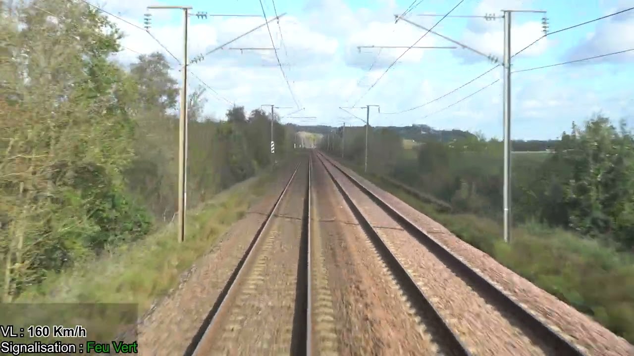 Nantes BV à Paris-Bercy BV (Via Le mans) OuigoTC 4k  [Cabride] 1/2