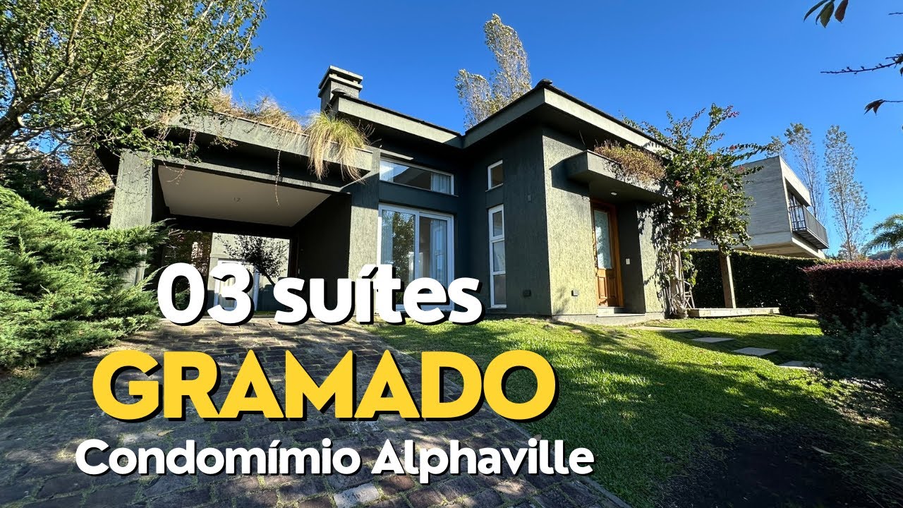 Casa com 03 suítes no condomínio Alphaville em Gramado/RS