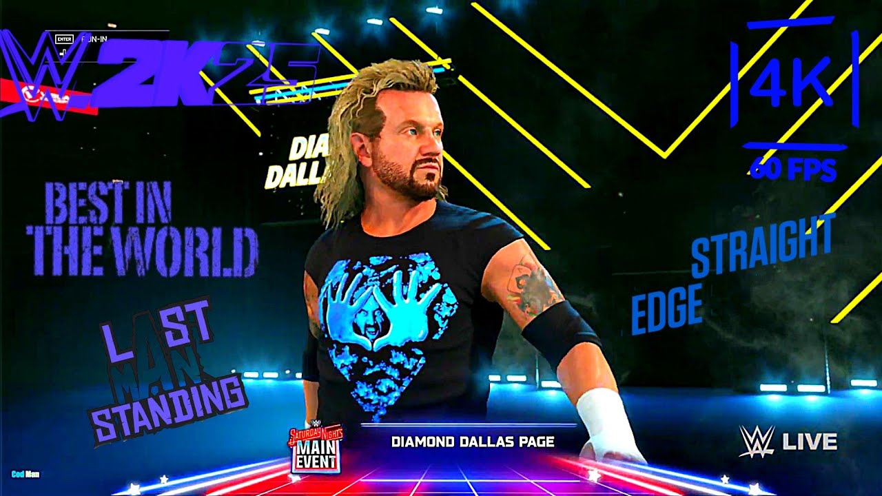 Wwe 2K25 Cm Punk vs Diamond Dallas Page | Last Man Standing | Wwe Championship | 4k60Fps | ⭐⭐⭐⭐
