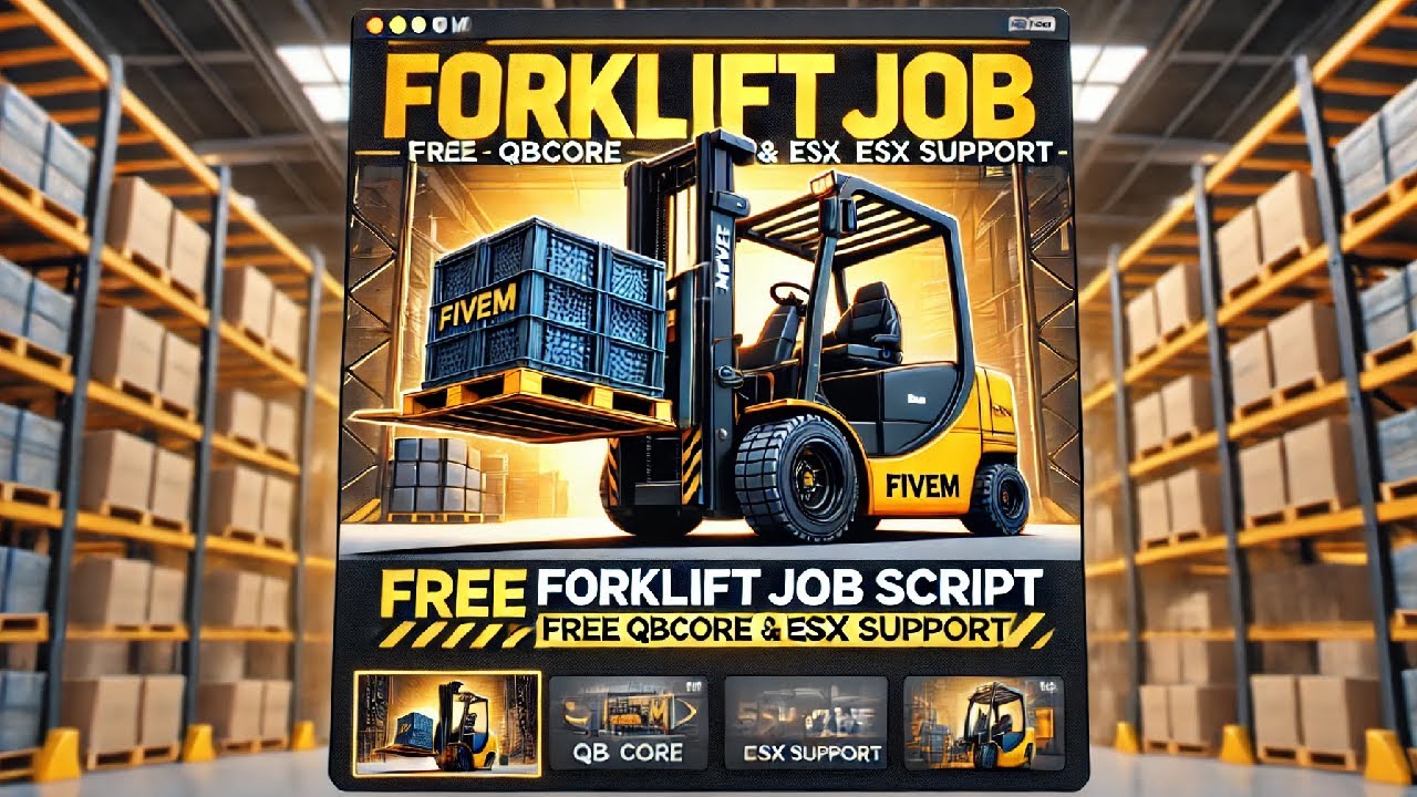 Free Don's Forklift Job Script for FiveM | QBCore & ESX Support | MJ DEVELOPMENT
