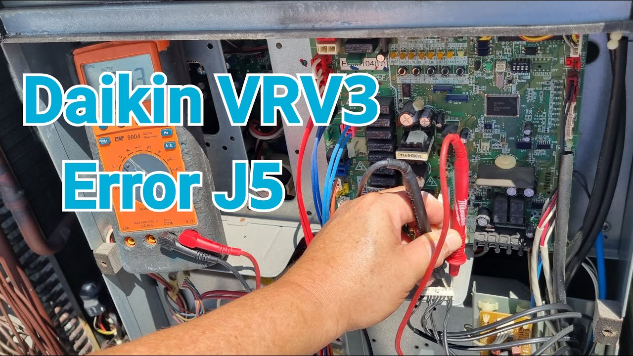 Daikin VRV3 | Схема расположения наружного термистора RXQ12-PA | Ошибка J5