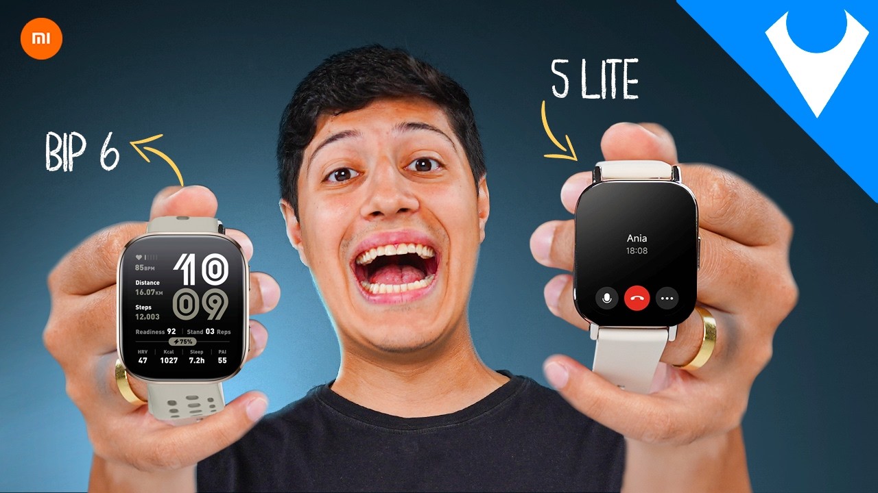 e agora? AMAZFIT BIP 6 vs Redmi WATCH 5 LITE - Qual MELHOR para voc&ecirc;? (teste completo)