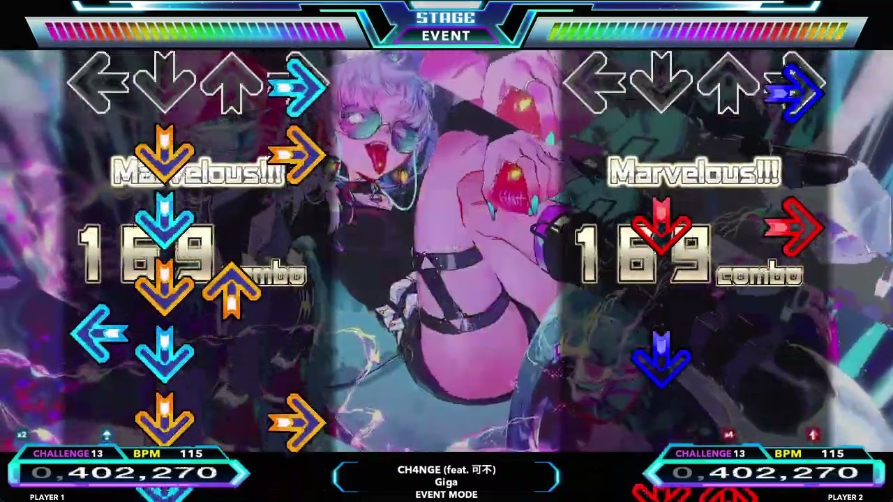 [DDR EDIT] CH4NGE (feat. 可不) / Giga [Single/CHALLENGE] Lv.13