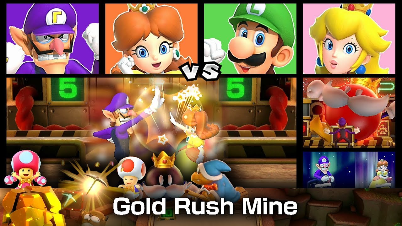 Super Mario Party Partner Party Gold Rush Mine 20 Turns #7