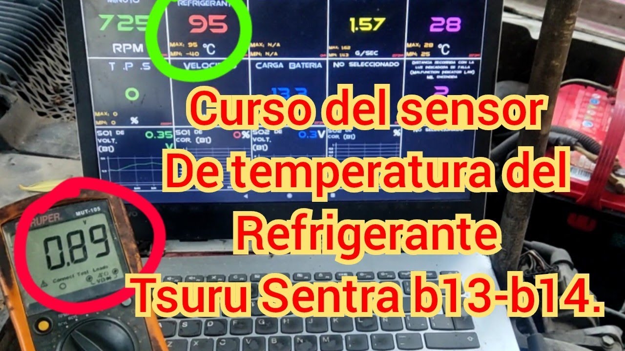 Curso de funcionamiento (Sensor de temperatura del refrigerante) Tsuru Sentra.