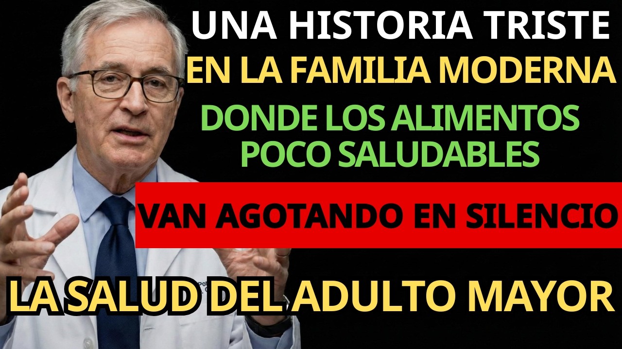 una historia triste en la familia moderna donde los alimentos poco saludables van agotando en