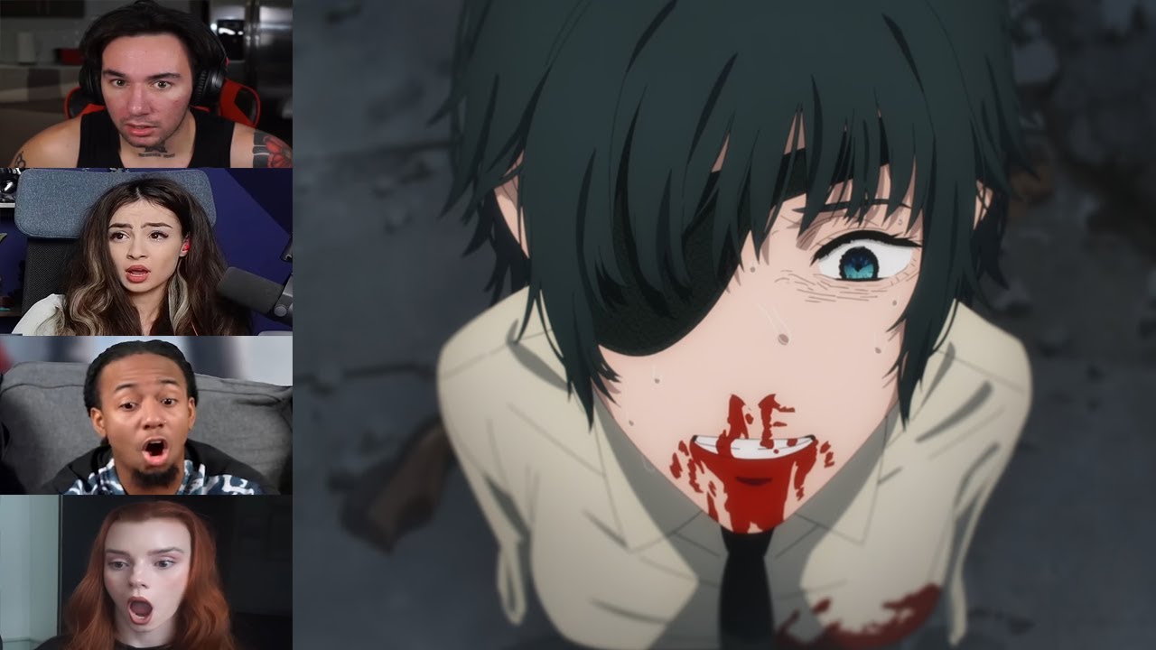 Himeno Death Scene Reaction Compilation &ndash; Chainsaw Man Episode 8 Gunfire