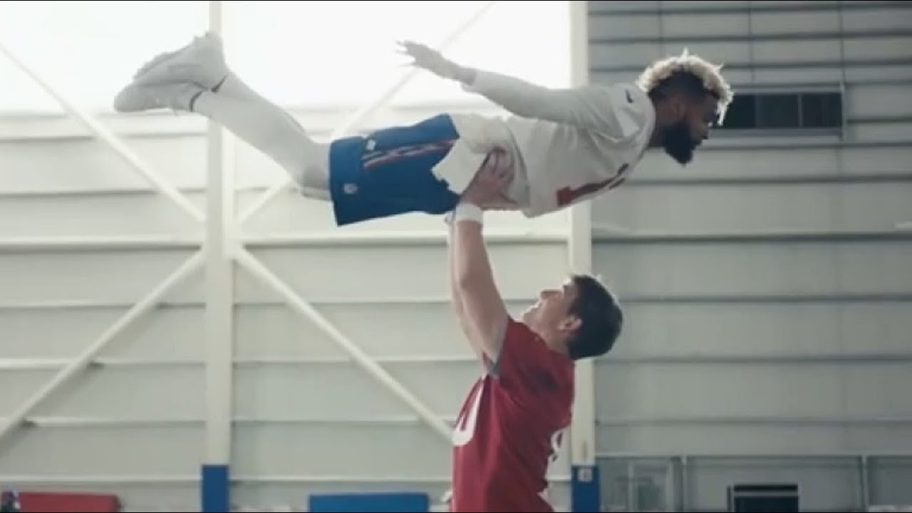 Eli Manning Odell Beckham  Dirty Dancing Super Bowl commercial endzone celebration in HD 4K