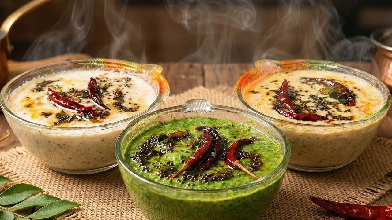 3 Special Nariyal Chutney Recipes for Any Dish! | Quick & Easy South Indian Chutney