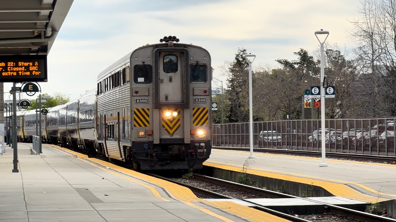 Amtrak Gold Runner Train #712 departing at Oakland Jack London Square Station in Oakland CA 